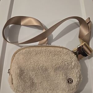 lululemon athletica Beige Sherpa Crossbody Bag
